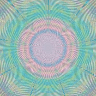 Square crop of "TUNN3L 1969" - a sixties themed generative artwork